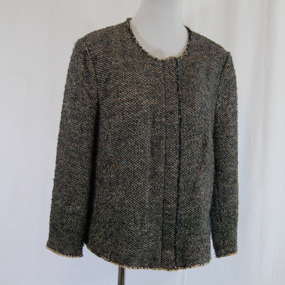 Liz Claiborne Textured Tweed Jacket